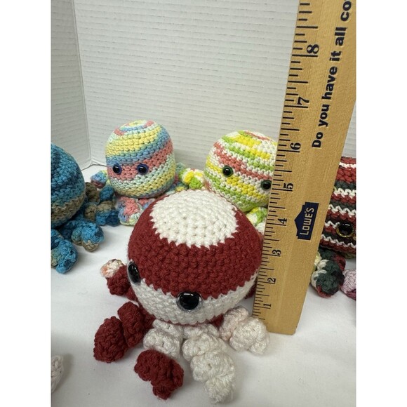 Handmade Crochet Octopus Plush-Soft Amigurumi Toy-Gift Sea Nautical Ocean Decor - Picture 8 of 16